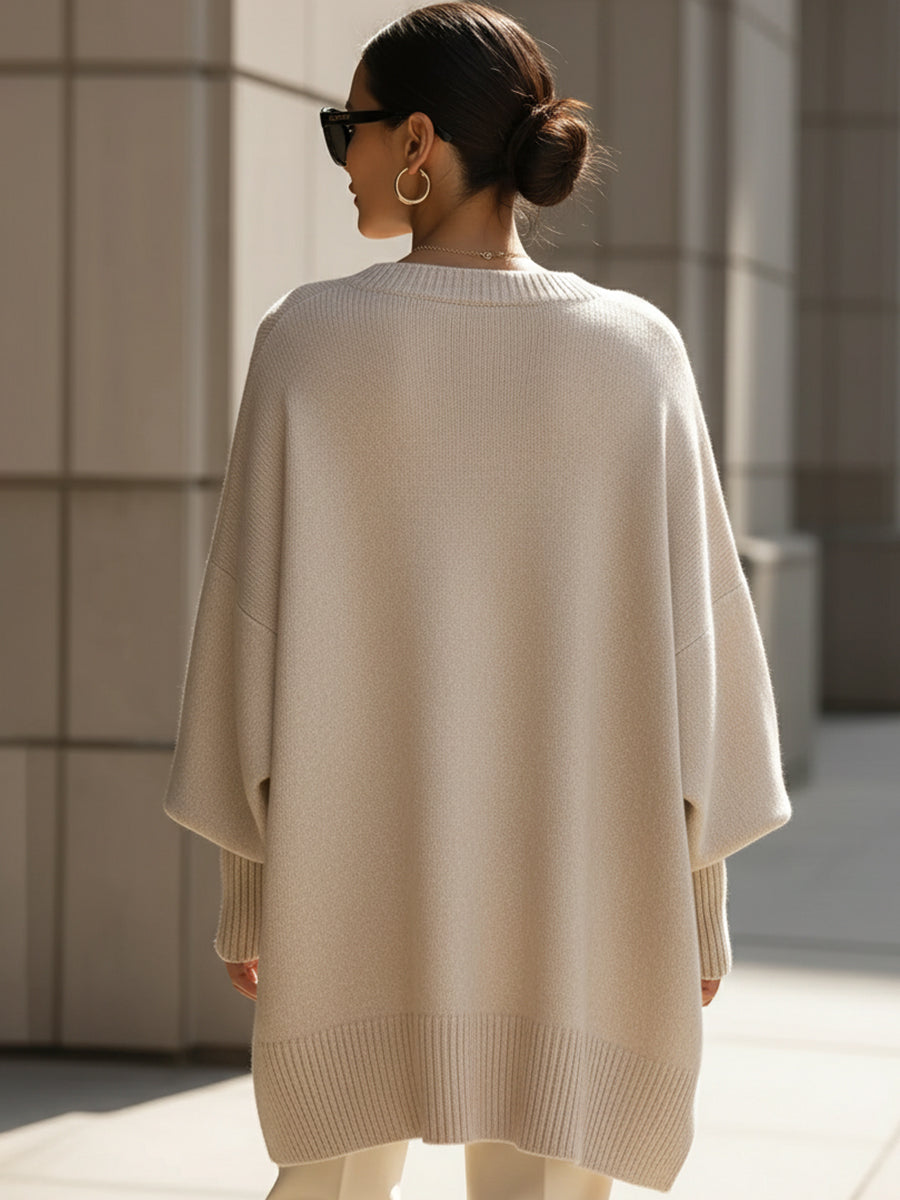 Anneta - Oversized Poncho Knit Sweater for Women