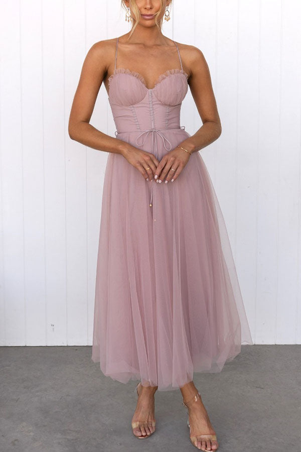 Fairy Tale Maxi Tulle Dress - Elegant Evening Gown