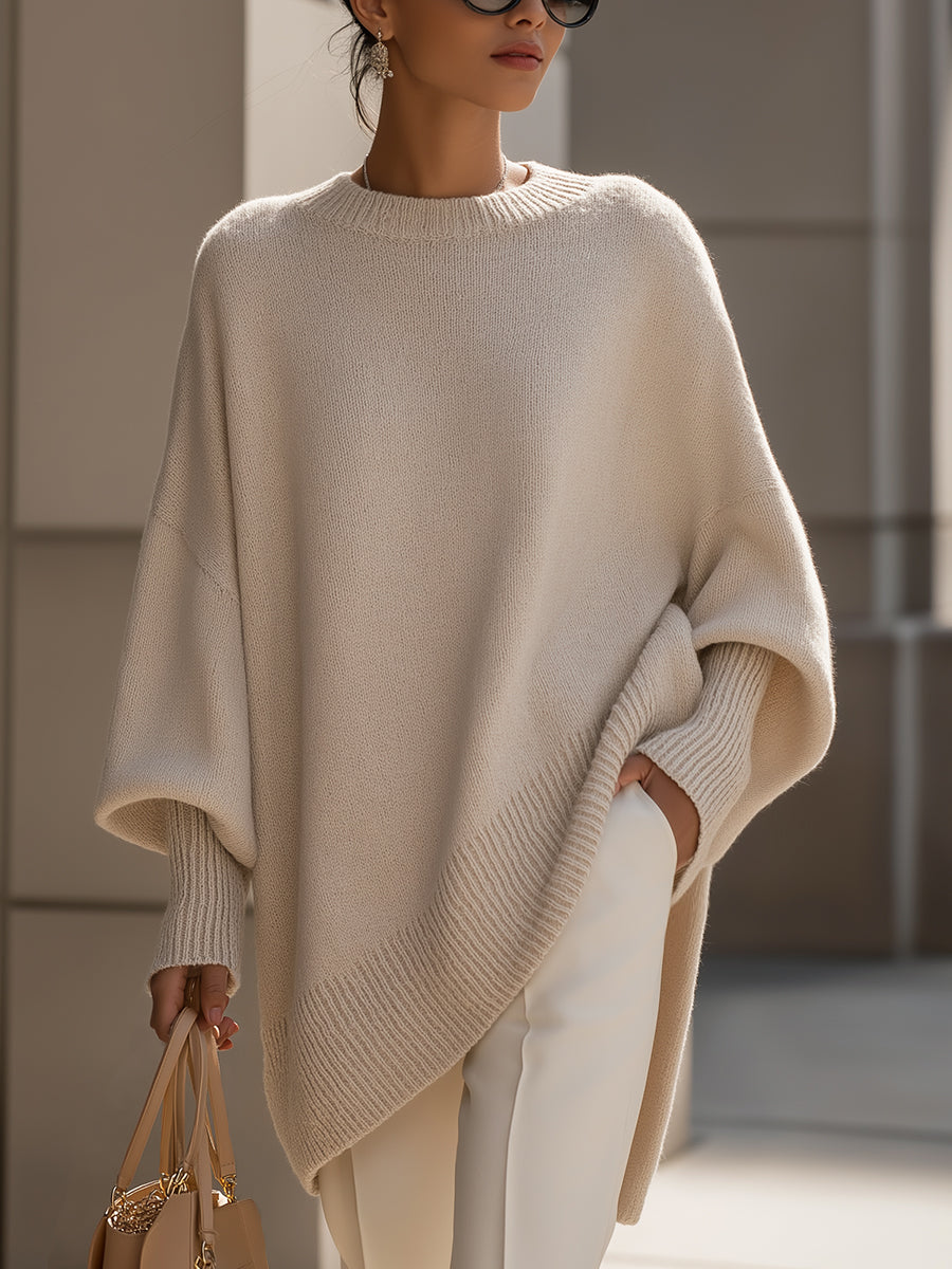 Anneta - Oversized Poncho Knit Sweater for Women