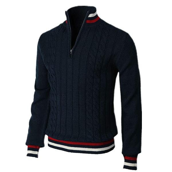 Martin - Elegant Men's Collared Sweater - Classic Fit