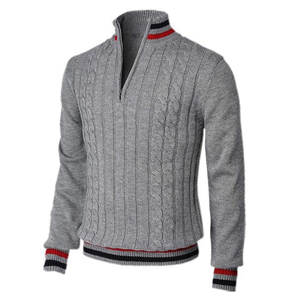 Martin - Elegant Men's Collared Sweater - Classic Fit