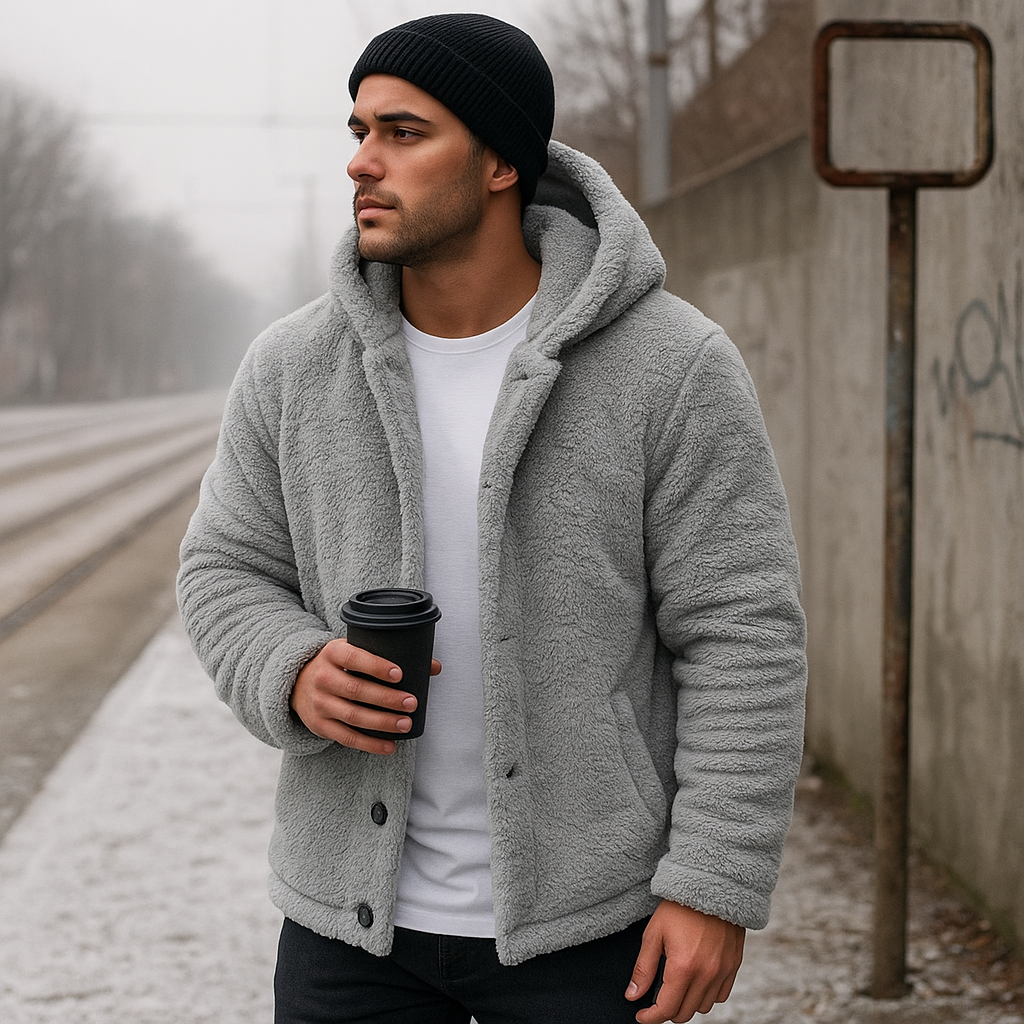 Men's Fleece Hooded Sweatshirt - Warm - Soft