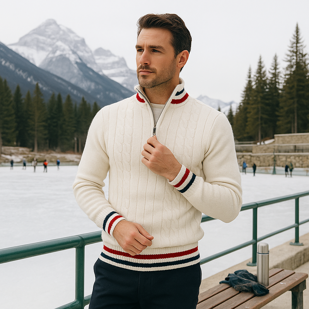 Martin - Elegant Men's Collared Sweater - Classic Fit