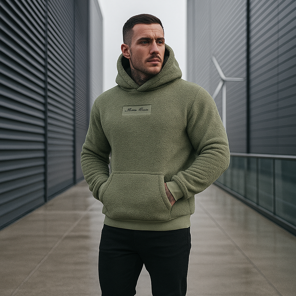 Soft Plush Men's Hoodie - Insulated - Warm Lined