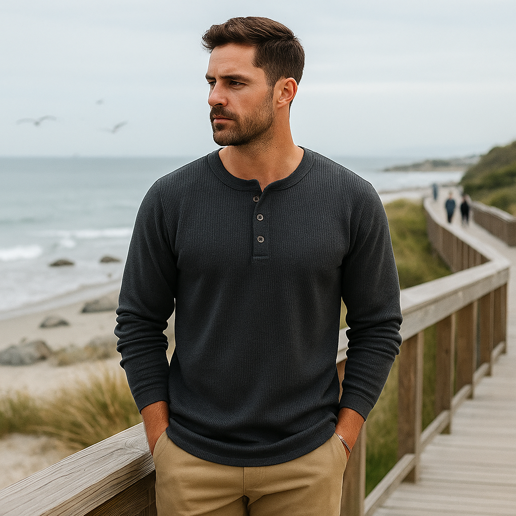 Classic Men's Long-Sleeve Sweater - Crewneck - Soft Knit - Warm