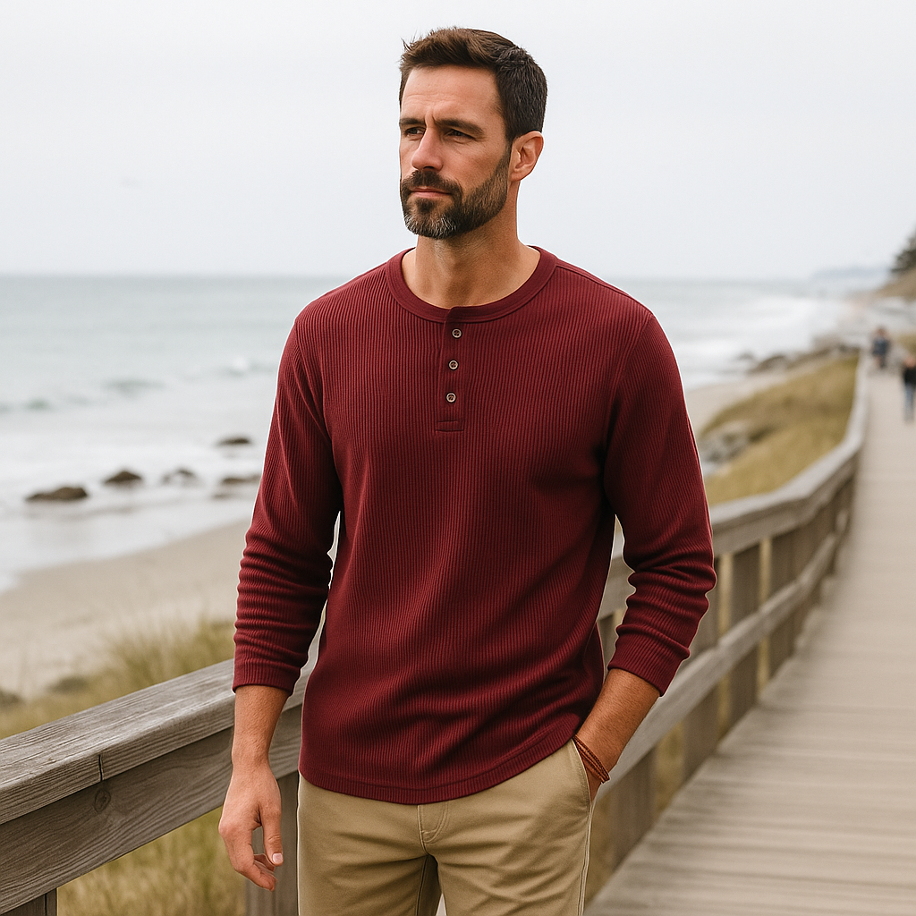 Classic Men's Long-Sleeve Sweater - Crewneck - Soft Knit - Warm
