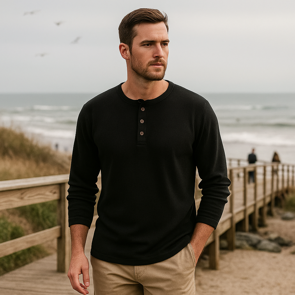 Classic Men's Long-Sleeve Sweater - Crewneck - Soft Knit - Warm