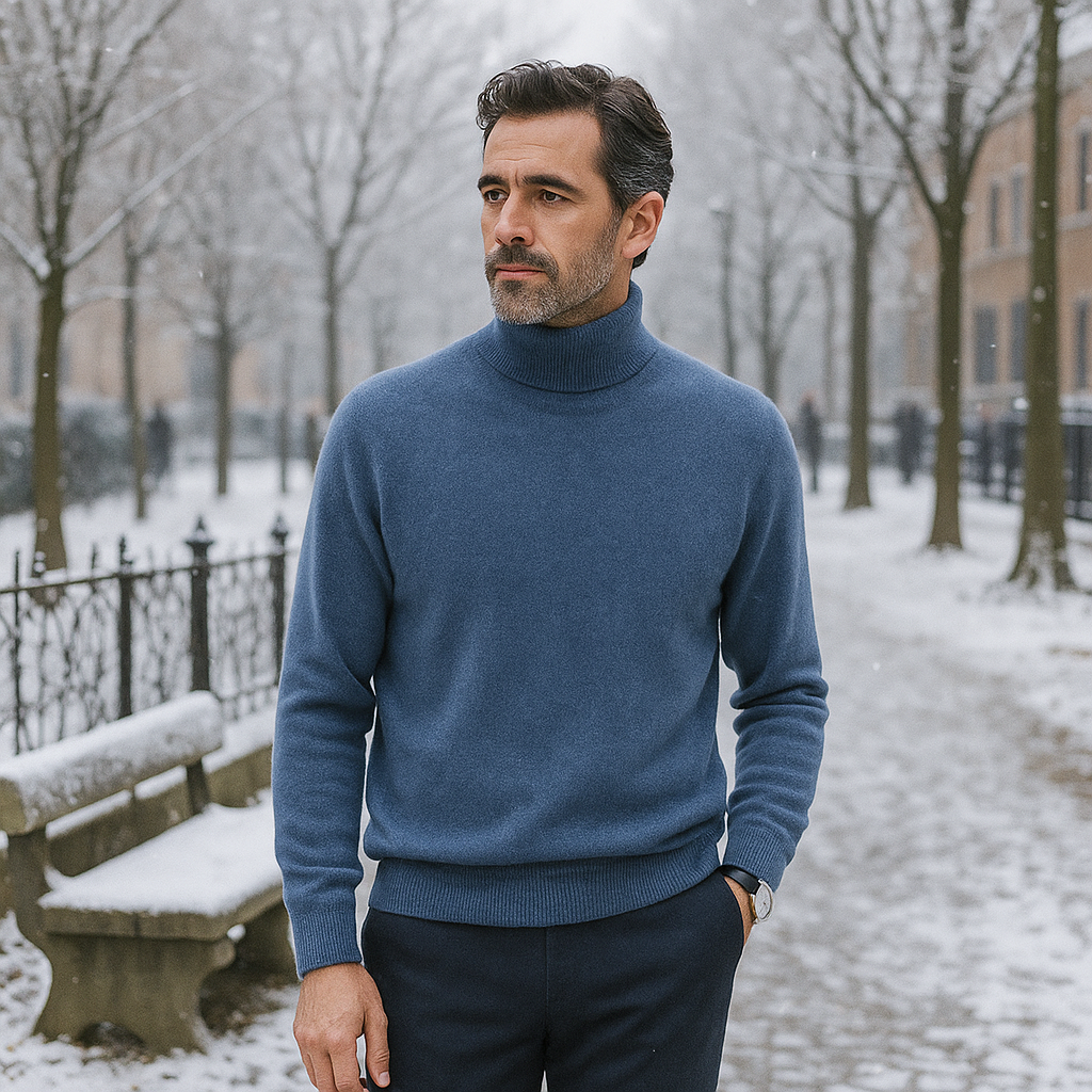 Men's Cashmere Turtleneck - High-Quality - Soft Warm Sweater
