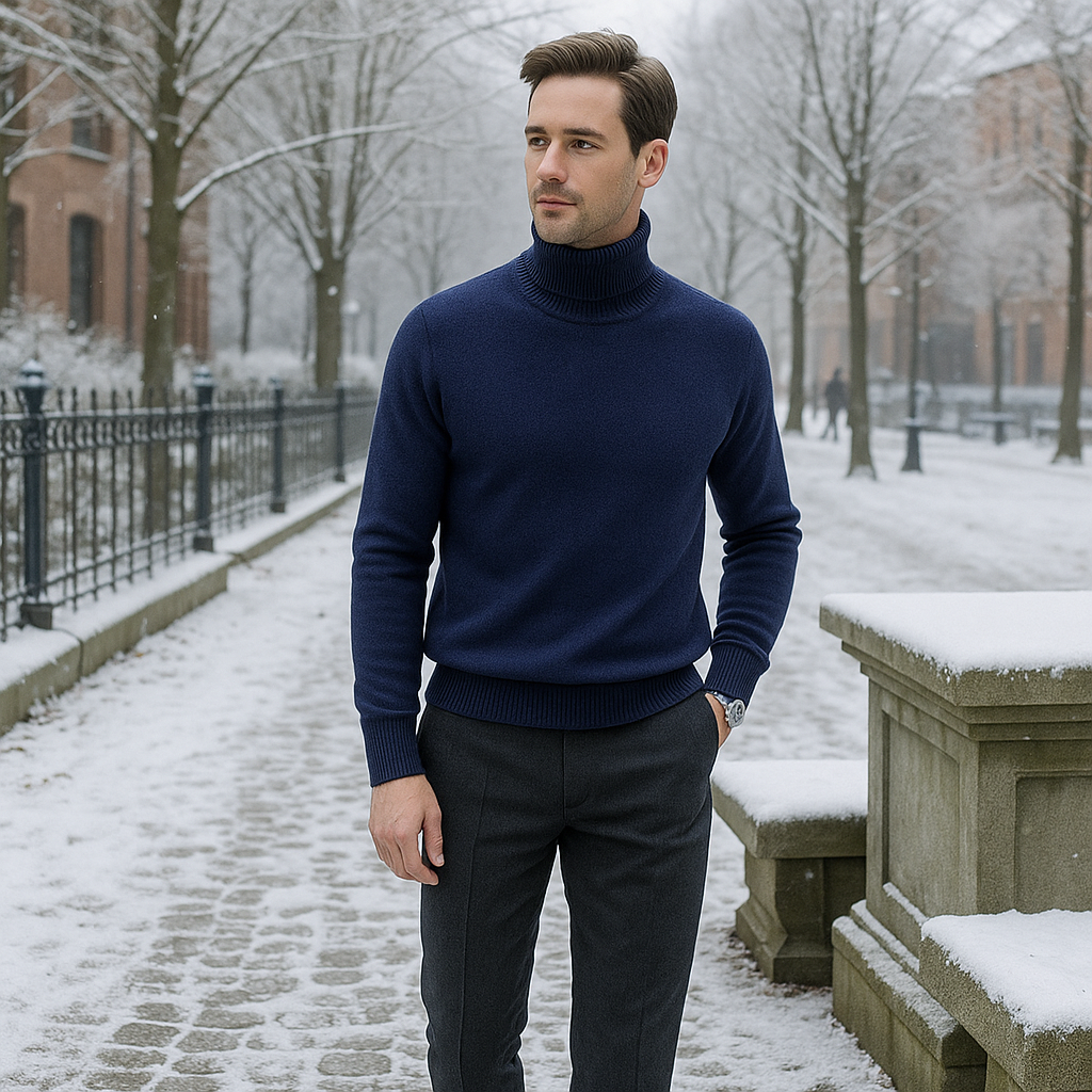 Men's Cashmere Turtleneck - High-Quality - Soft Warm Sweater