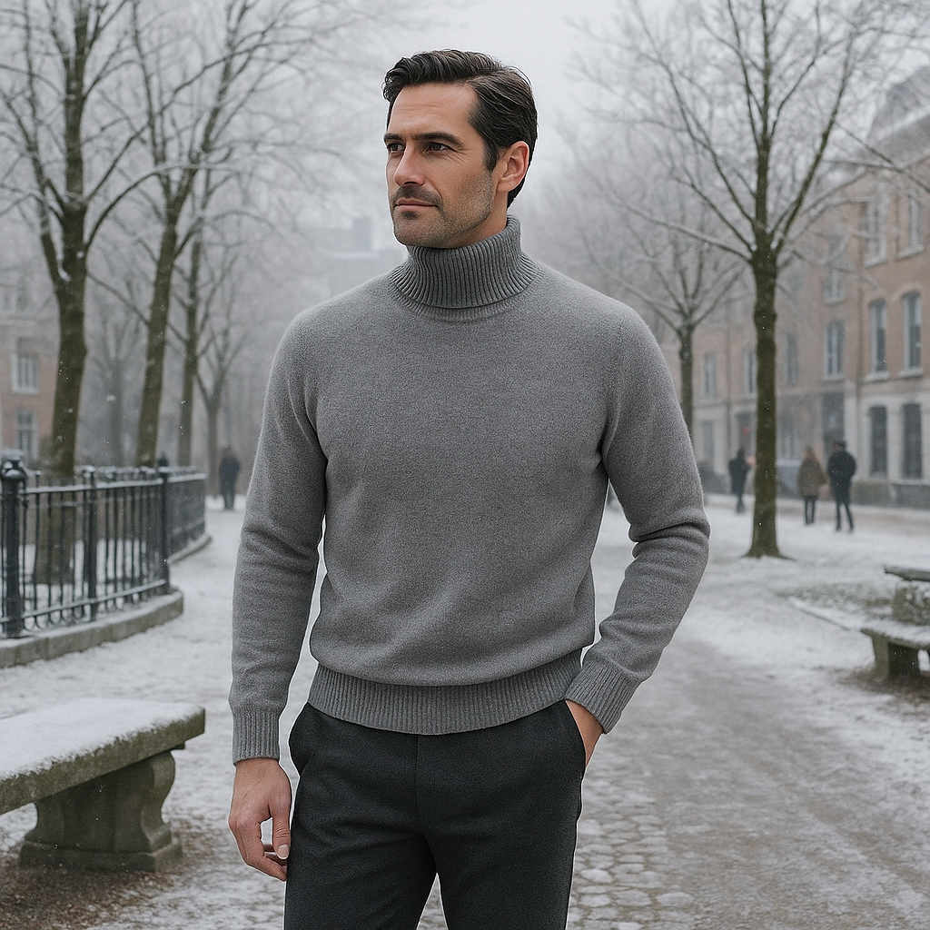 Men's Cashmere Turtleneck - High-Quality - Soft Warm Sweater