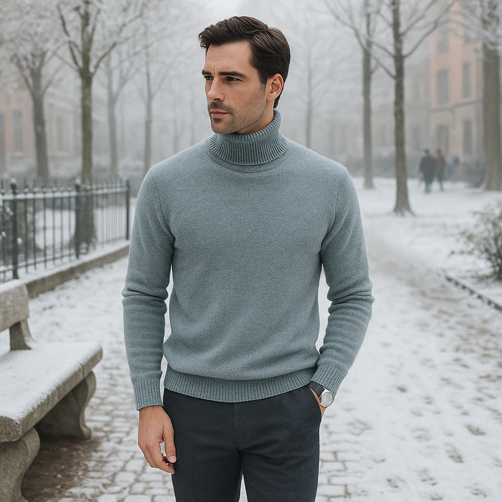 Men's Cashmere Turtleneck - High-Quality - Soft Warm Sweater