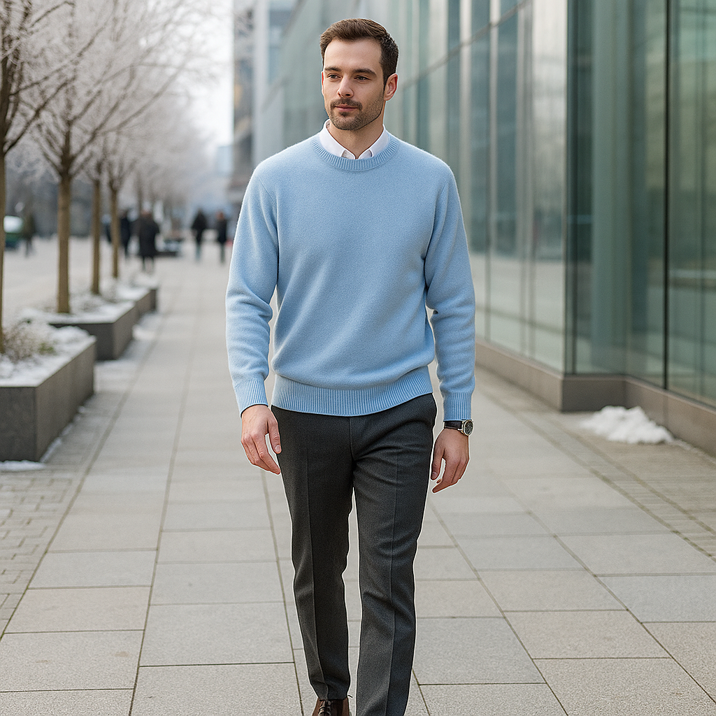 Men's Cashmere Sweater - Premium Soft - Lightweight - Classic Fit