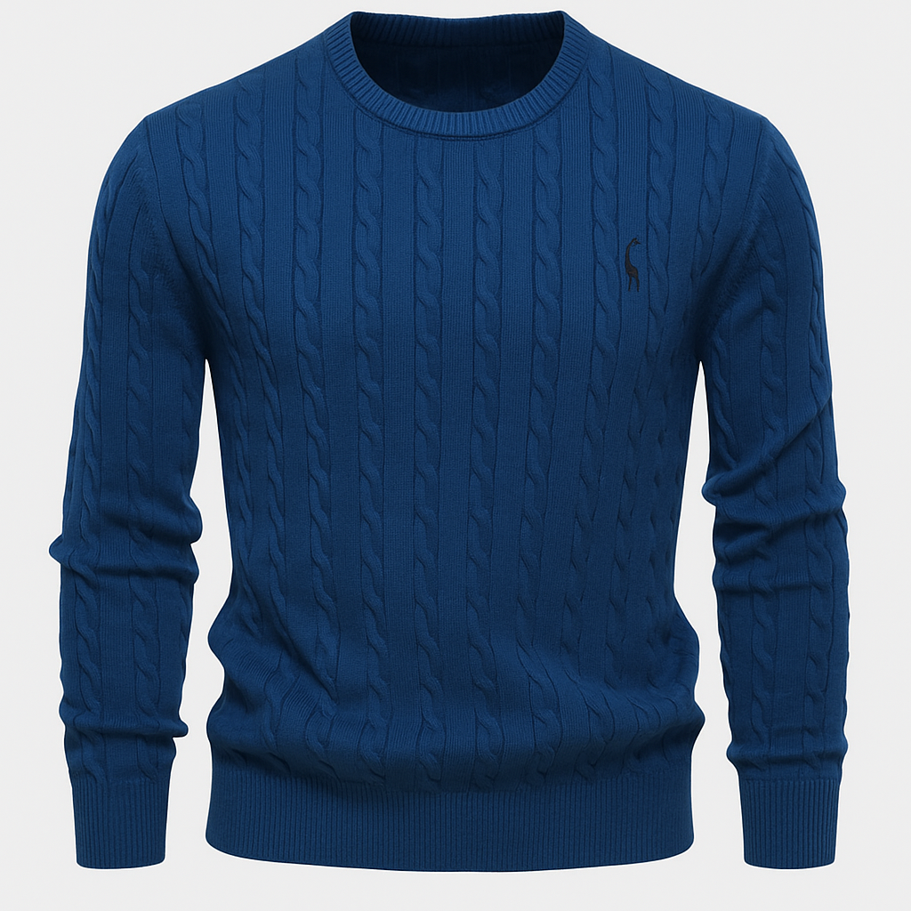 Men's Cable-Knit Sweater - Cotton - Classic Fit