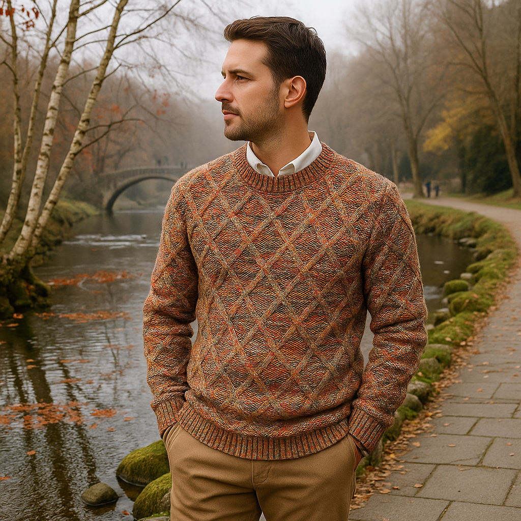 Elegant Unique Men's Jumper - Classic Knitwear - Timeless Style
