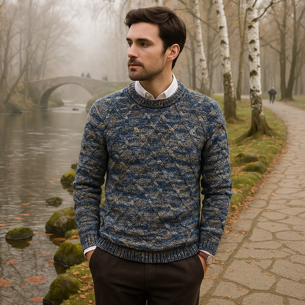 Elegant Unique Men's Jumper - Classic Knitwear - Timeless Style