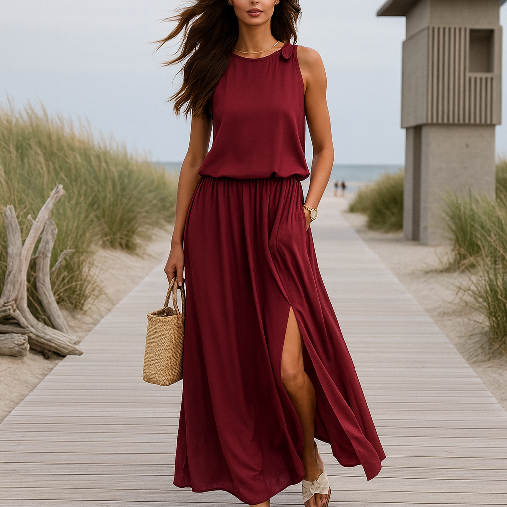 Simple Maxi Boho Dress - Modal Fabric - Evening Wear