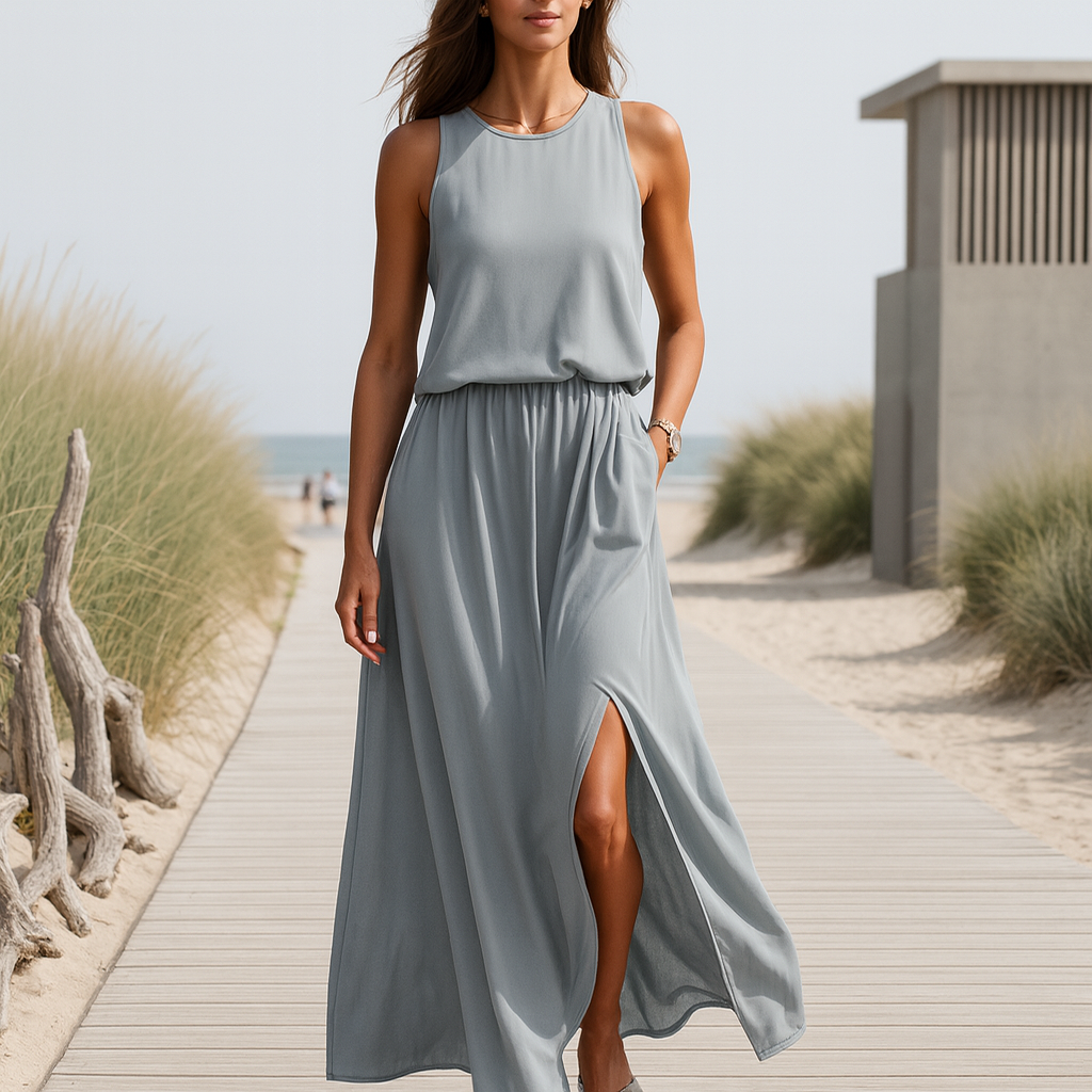 Simple Maxi Boho Dress - Modal Fabric - Evening Wear