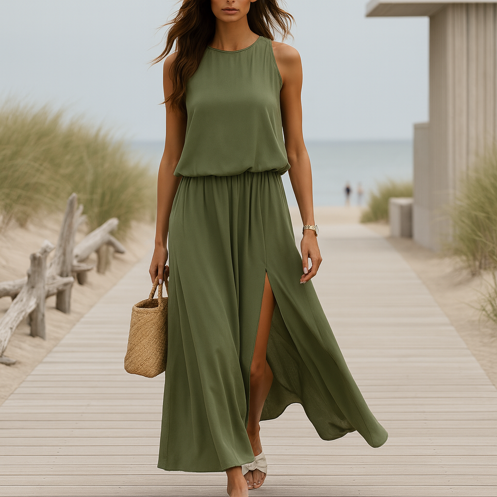 Simple Maxi Boho Dress - Modal Fabric - Evening Wear