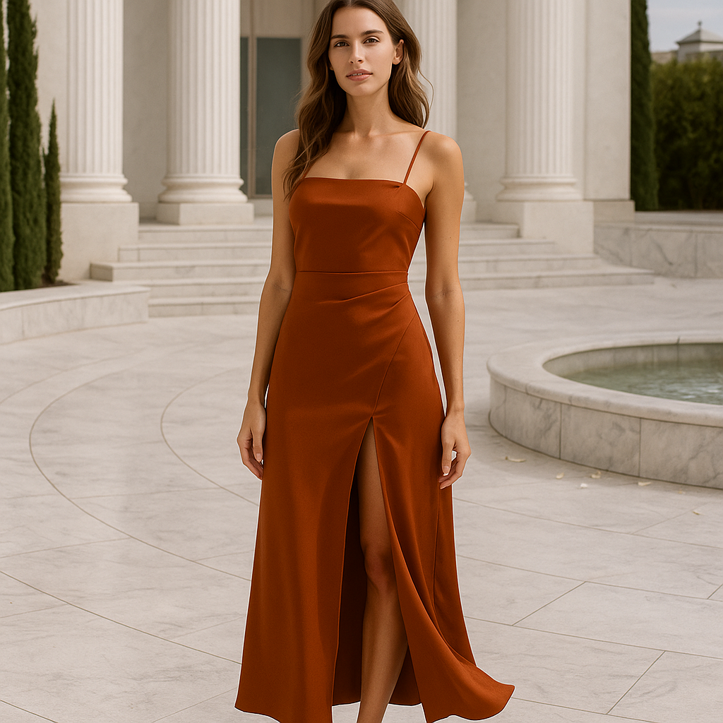 Prom Dress - Elegant Strappy Evening Gown