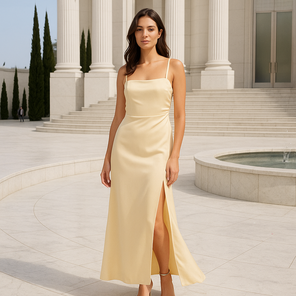 Prom Dress - Elegant Strappy Evening Gown