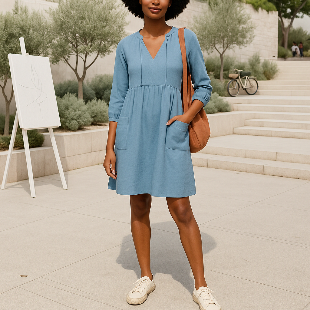 Franca Oversize Loose Shirt Dress - Midi - Relaxed Fit