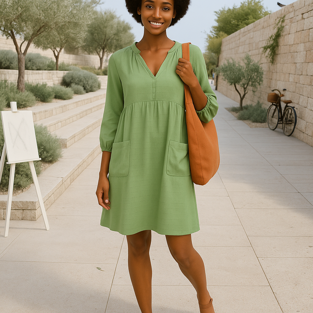Franca Oversize Loose Shirt Dress - Midi - Relaxed Fit