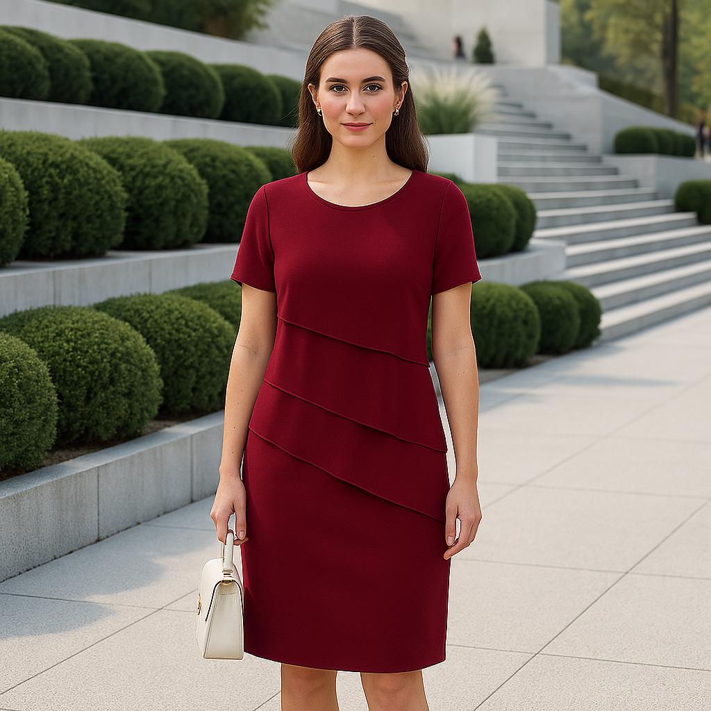 Evening Chiffon Dress - Daria - Ruffled Elegance