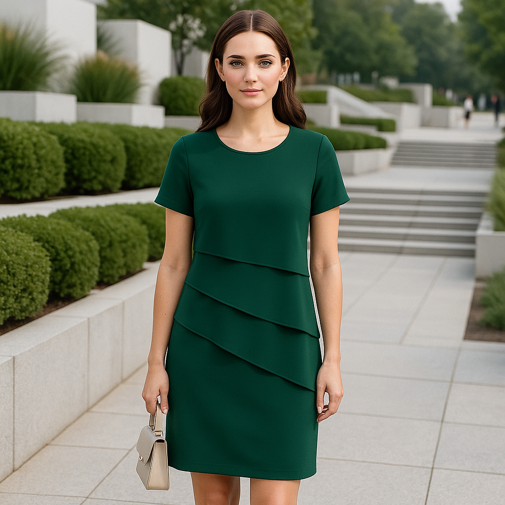 Evening Chiffon Dress - Daria - Ruffled Elegance