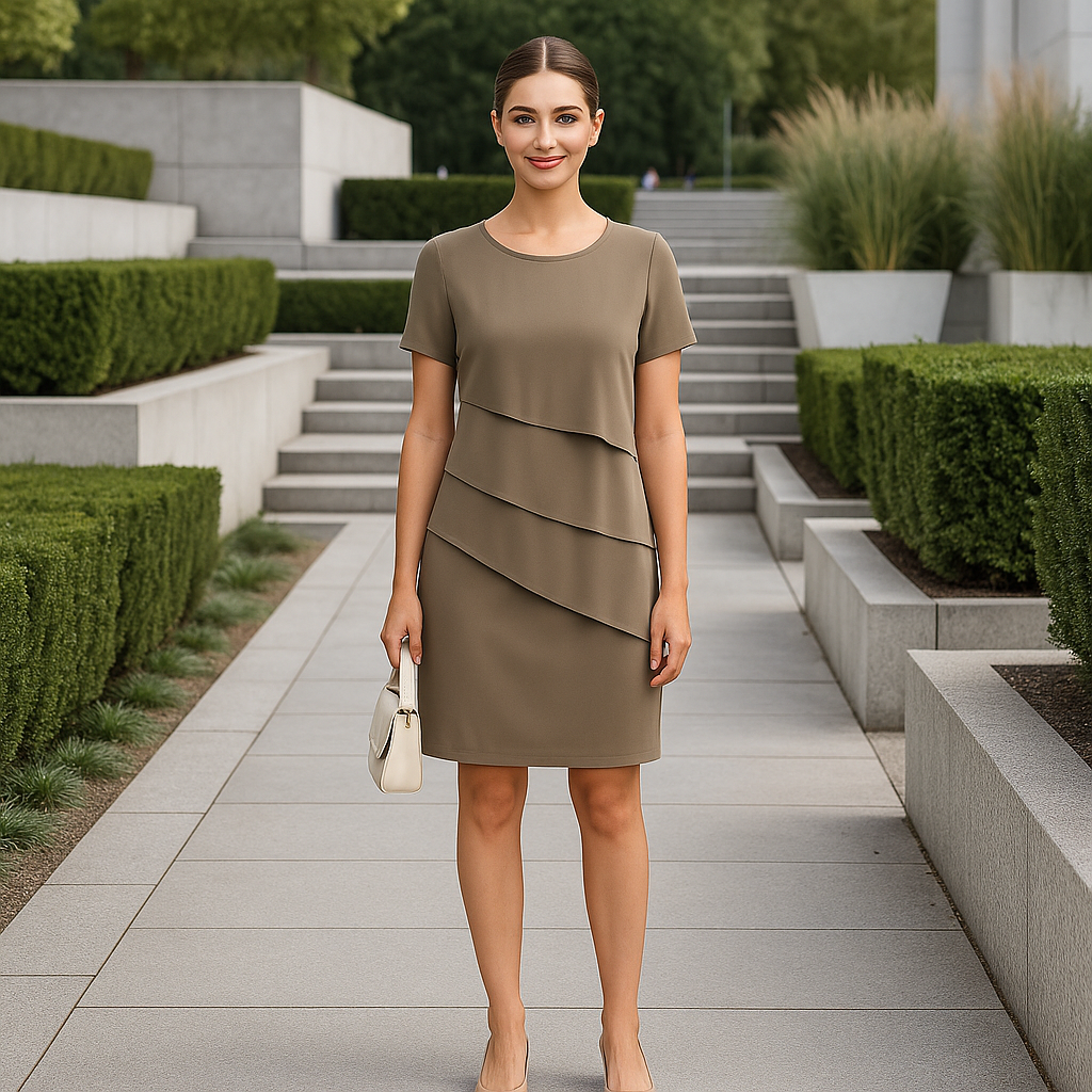 Evening Chiffon Dress - Daria - Ruffled Elegance