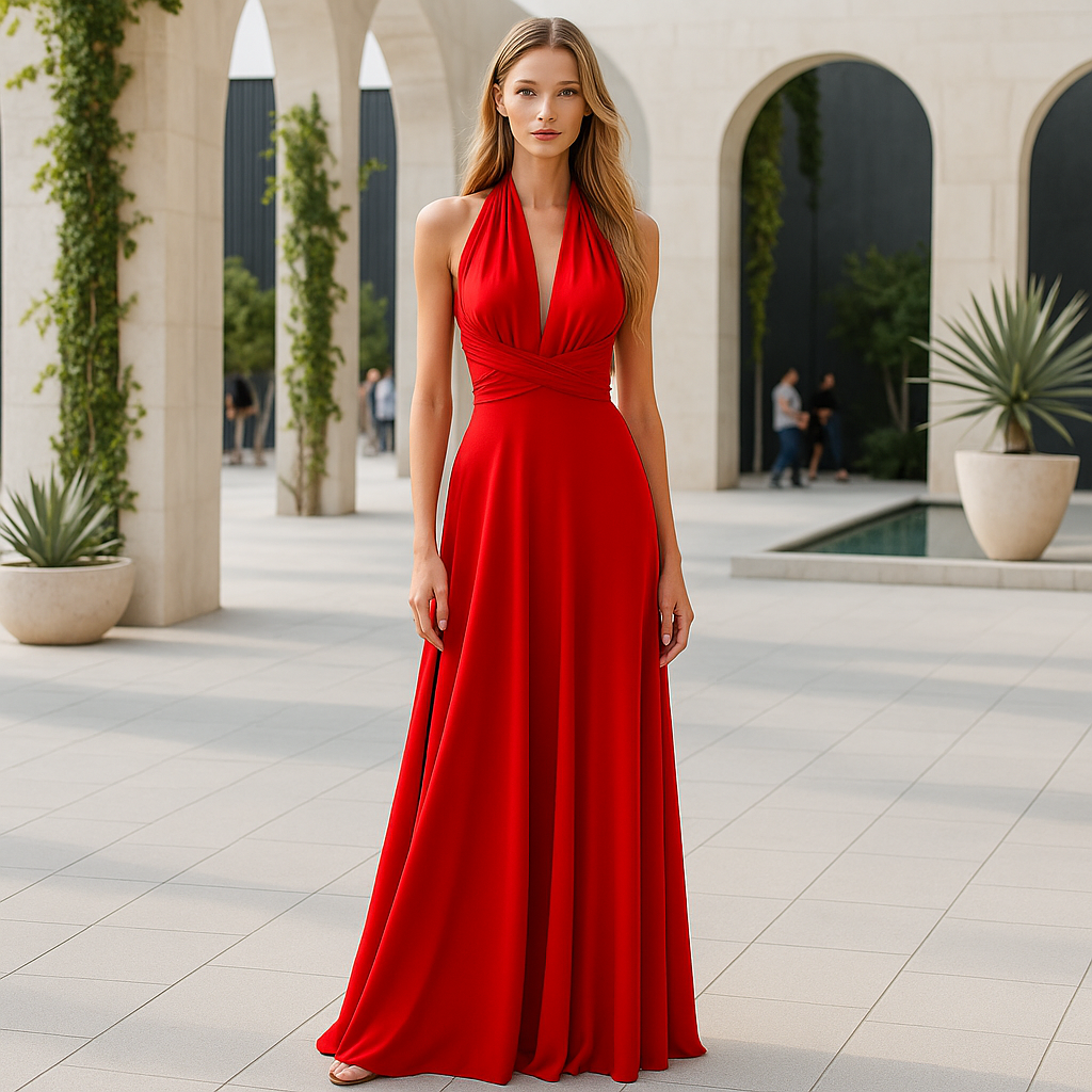 Convertible Evening Dress - Elegant Women's Multiway Gown