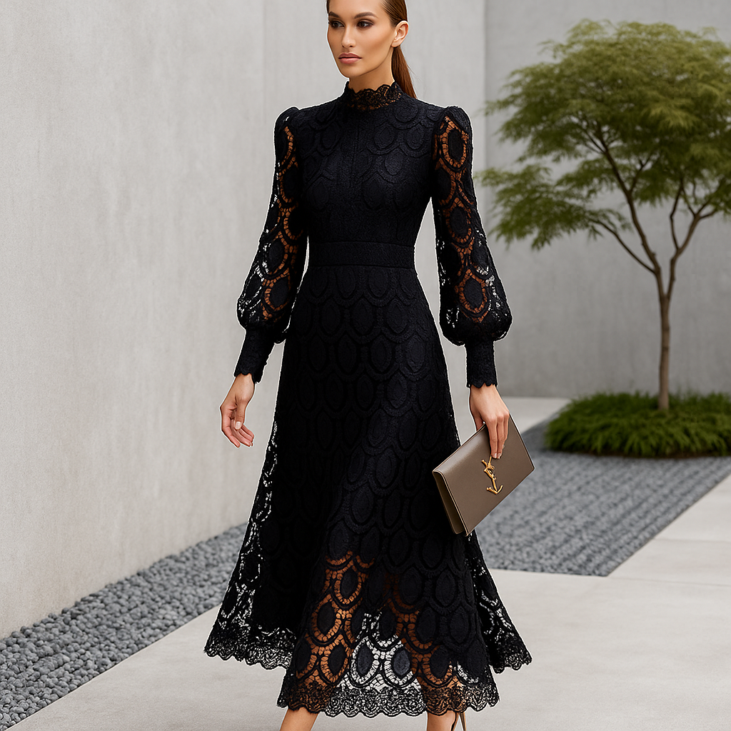 Alisha Lace Evening Dress - Elegant - Women's Formal Gown