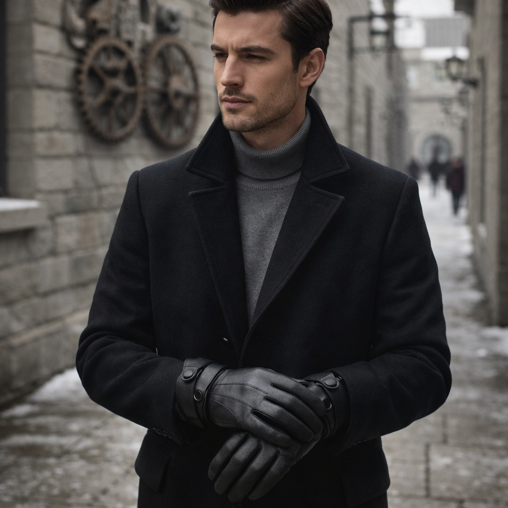 Prestige Royal Men’s Luxury Leather Touchscreen Gloves