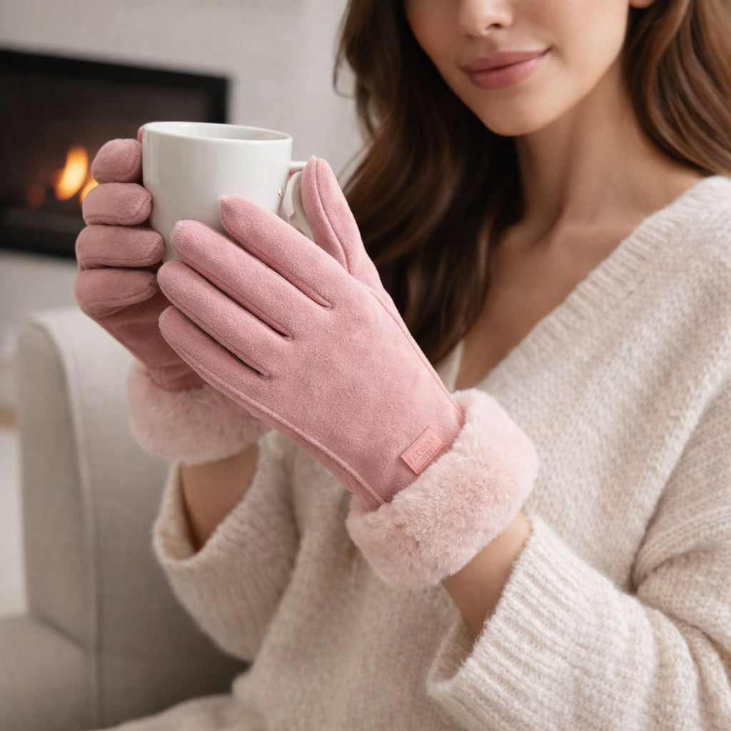 Cozelle - Thick Suede Touchscreen Winter Gloves