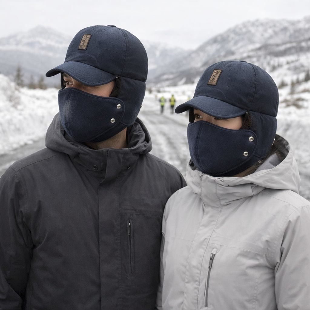 Thermsoft - Quilted Winter Balaclava Cap with Face Shield