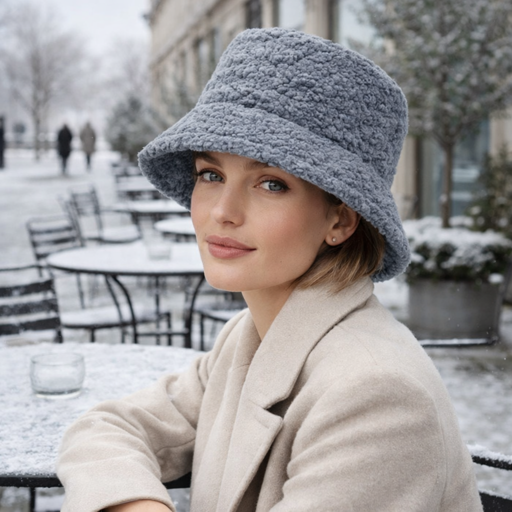Women’s Lambswool Bucket Hat for Winter Warmth