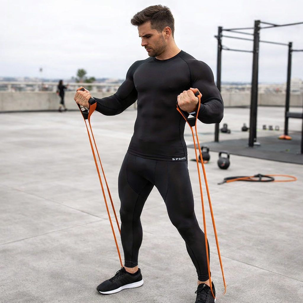 Men’s Thermal Sports Underwear Set Winter Fleece