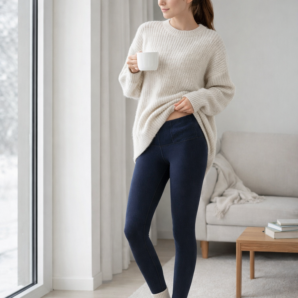 Alice - Velvet Thermal Leggings High Waist