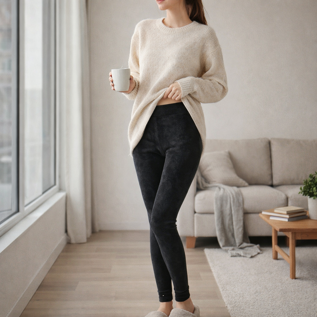 Alice - Velvet Thermal Leggings High Waist