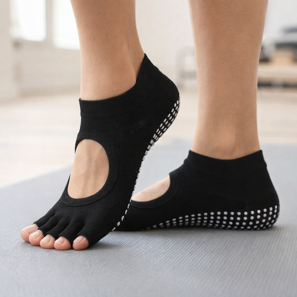 Women’s Pilates Five-Toe Non-Slip Cotton Yoga Socks