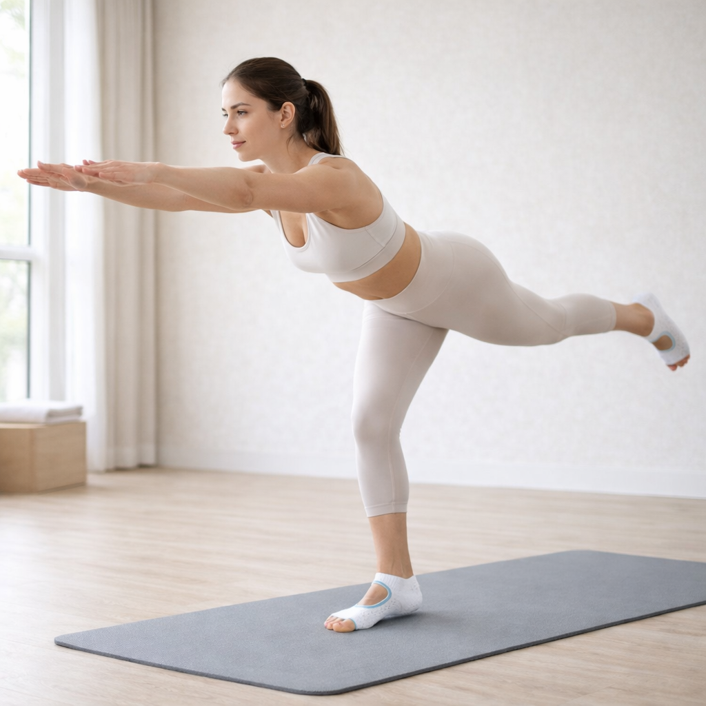 Women’s Pilates Five-Toe Non-Slip Cotton Yoga Socks