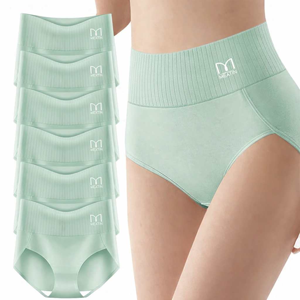 Lia - Women's High-Waisted Cotton Briefs 6-Pack