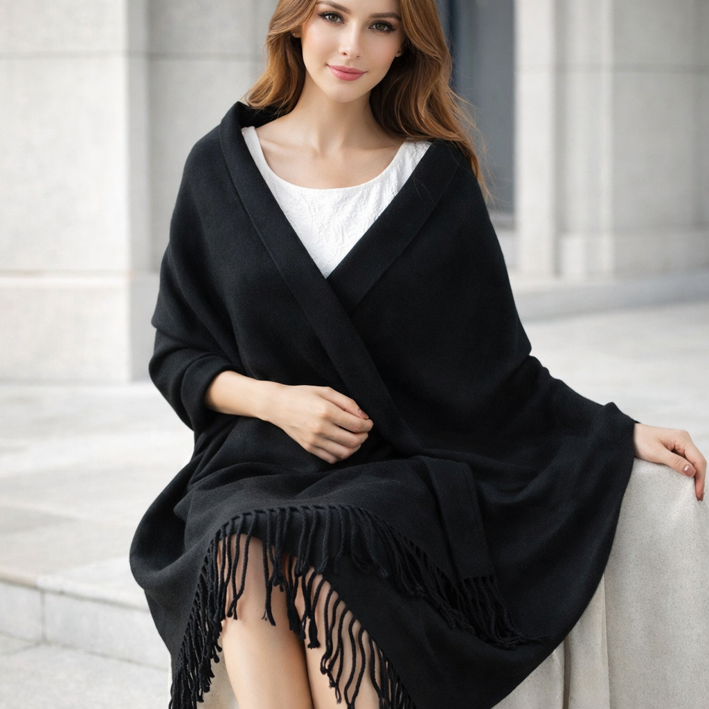 Oversized Cashmere Wrap Scarf for Women
