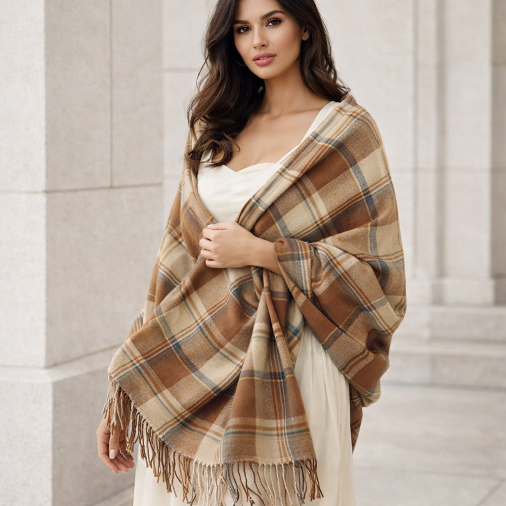 Oversized Cashmere Wrap Scarf for Women