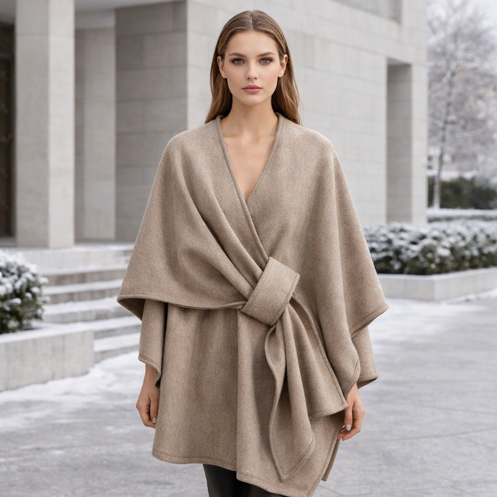 Isabella - Draped Shawl Coat for Women