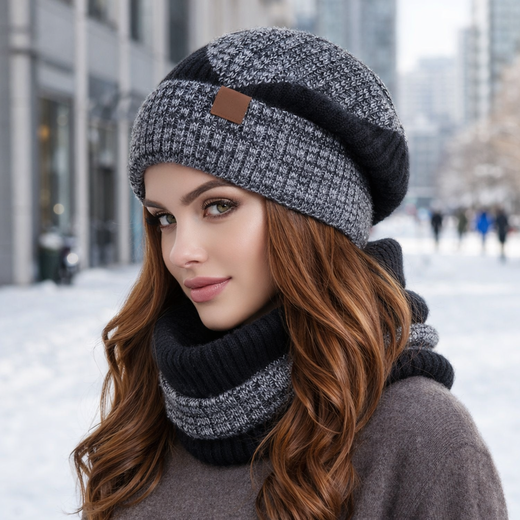 Karolina - Luxury Beanie & Scarf Winter Set