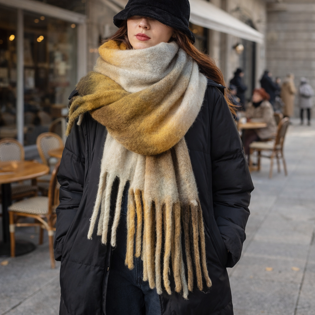 Scarvello - Thick Warm Coloured Wool Scarf