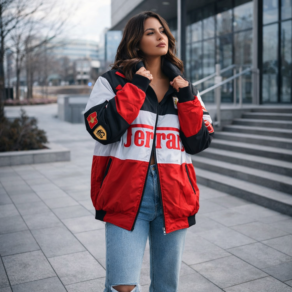 Ailyn - Oversized Racing Jacket for Women