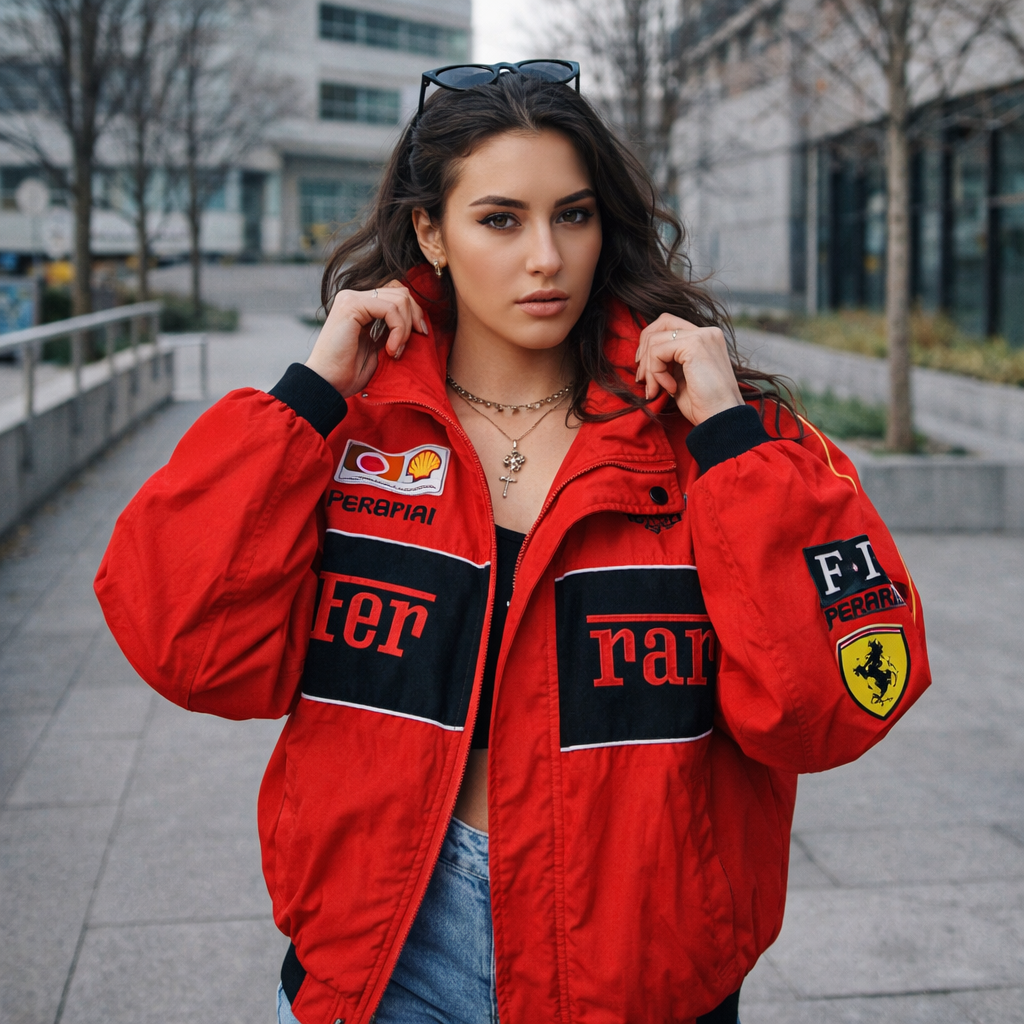 Ailyn - Oversized Racing Jacket for Women