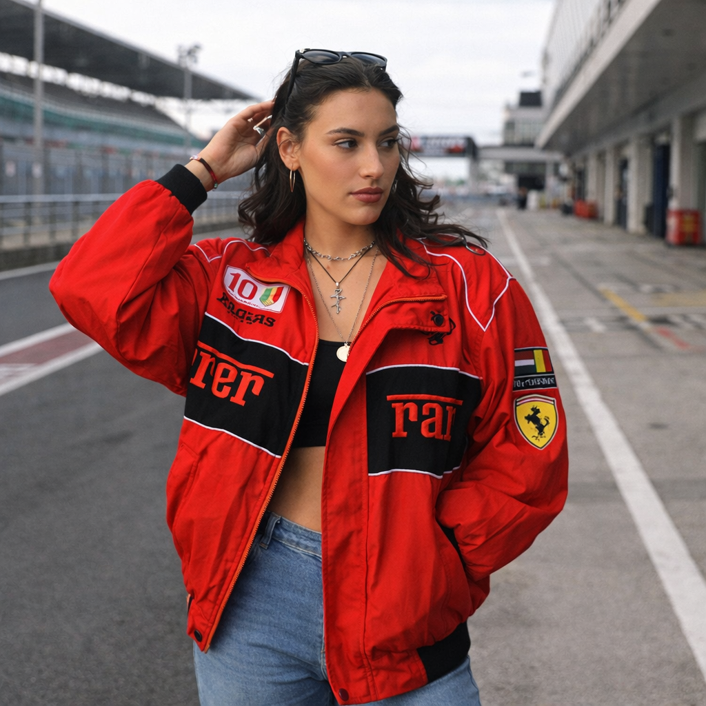Ailyn - Oversized Racing Jacket for Women