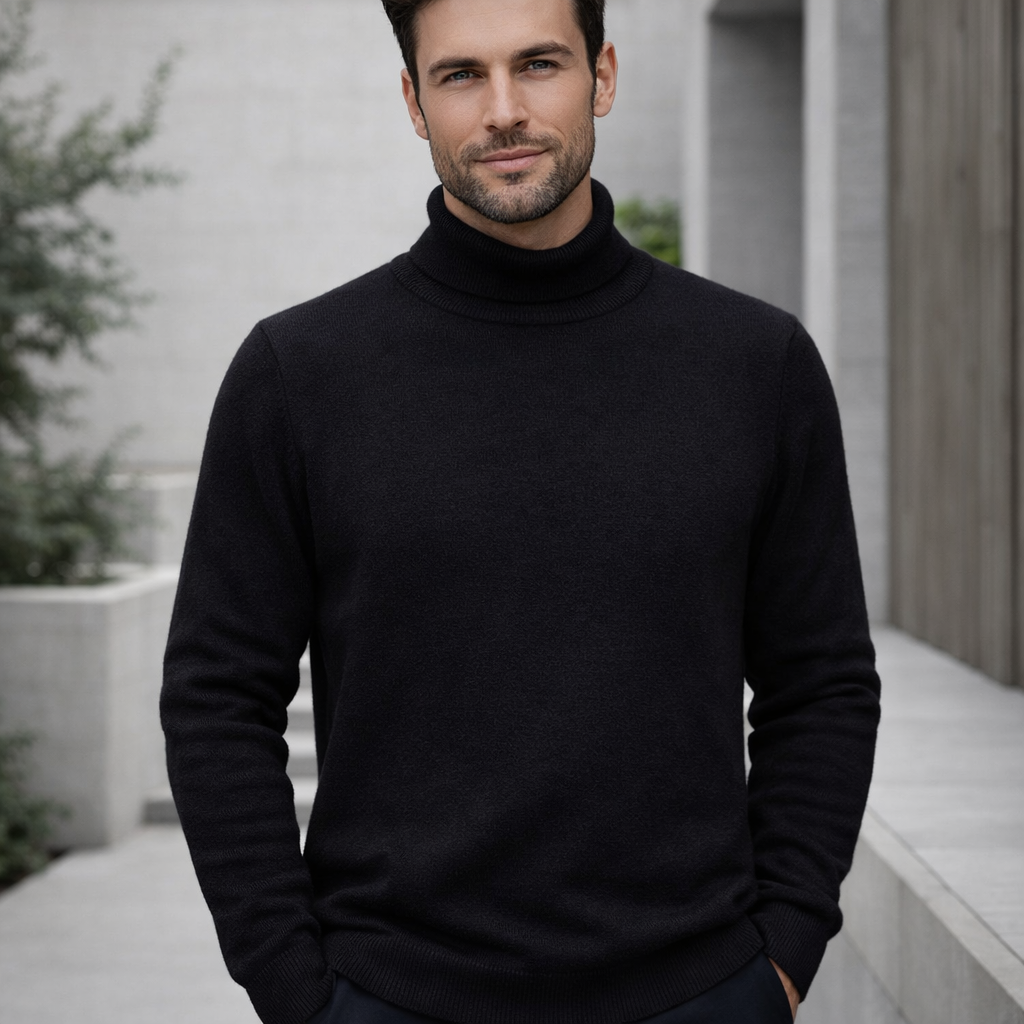 Men's Cashmere Turtleneck - High-Quality - Soft Warm Sweater